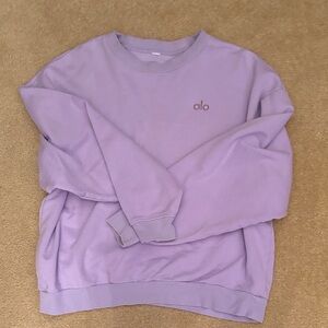 ALO Yoga Men's Lavender Crewneck Sweater